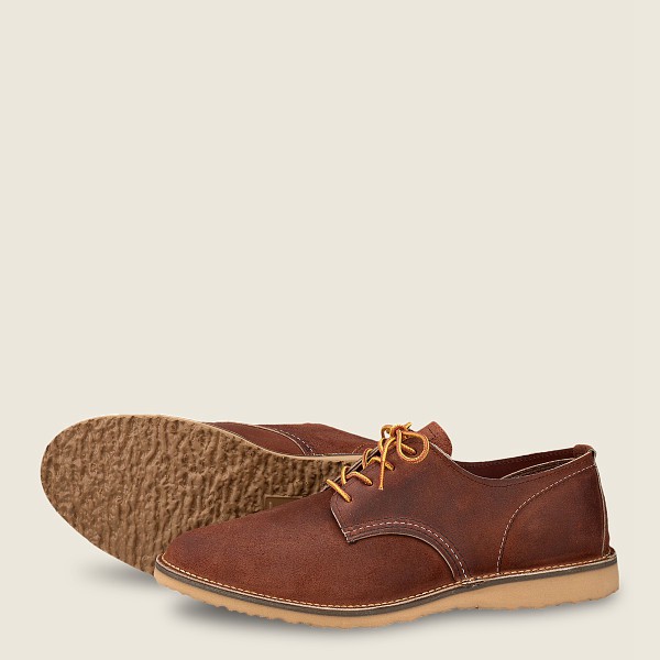 Red Wing Oxford Erkek - Weekender - Muleskinner Deri - Kahverengi - 40ATXOFME